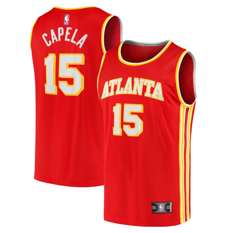 Men Atlanta Hawks #15 Clint Capela Fanatics Branded Red Icon Edition 2021-22 Fast Break Replica NBA Jersey->youth nba jersey->Youth Jersey
